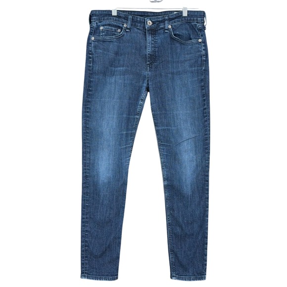 Rag & Bone Cate Mid-Rise Ankle Skinny Jeans Dark Wash Size 30 Denim Stretch - Picture 1 of 8